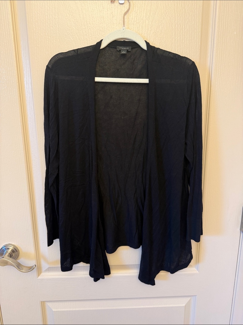 Ann Taylor Factory Open-Front Black Women's Cardigan